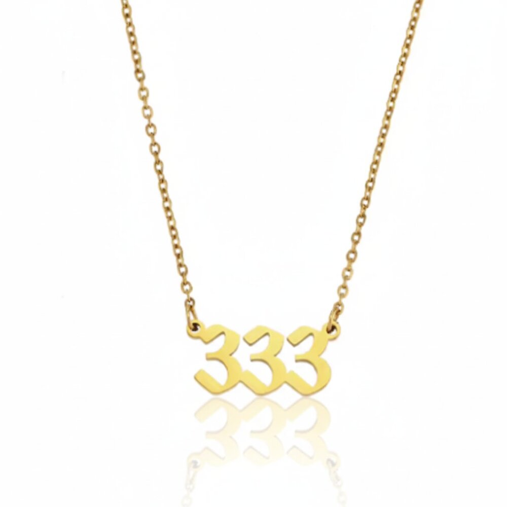 Angel Number 333 Support Stainless Steel Necklace